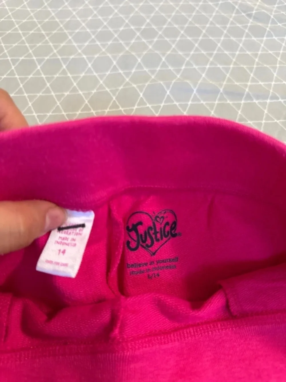 Pink Y2K Justice capris shorts